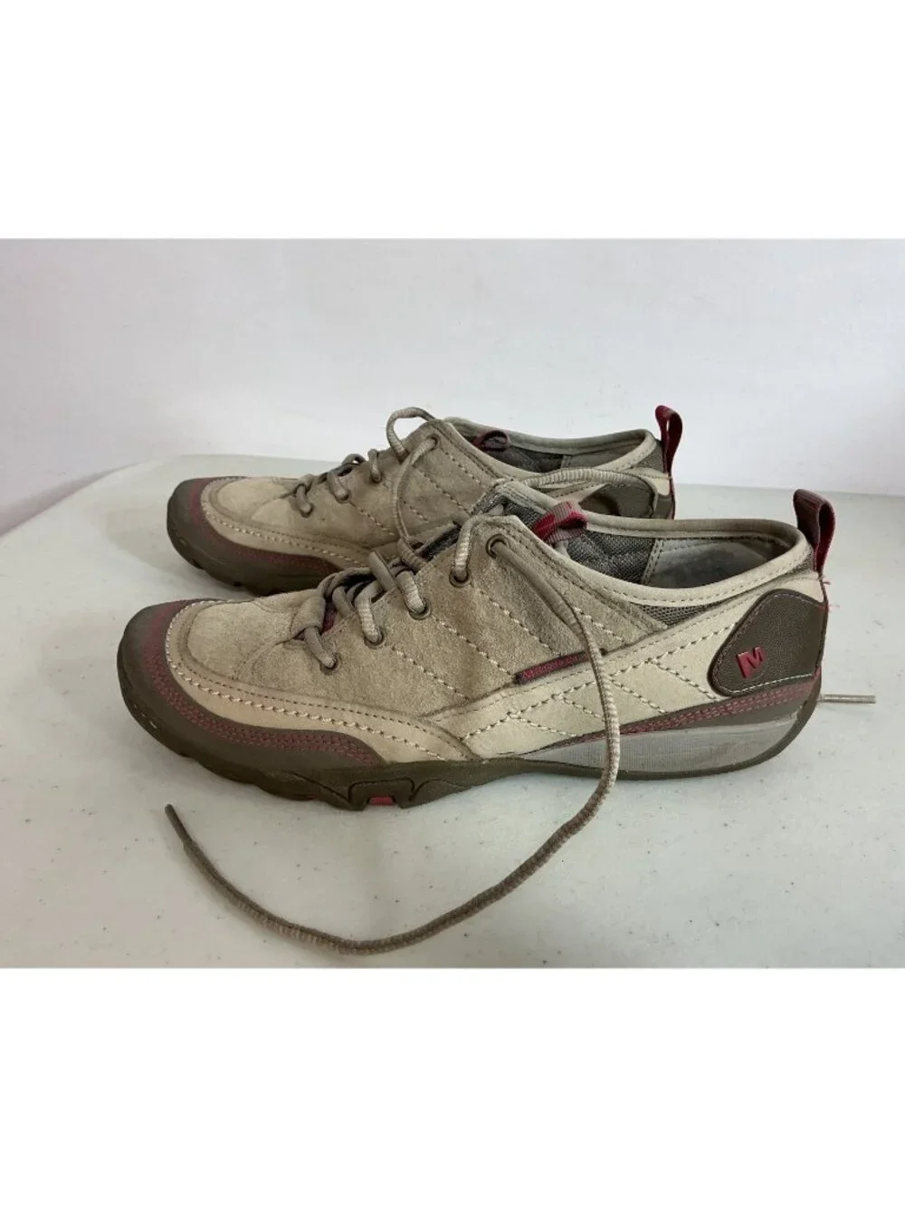 Merrell Hiking Shoes Brown Leather Womens 7